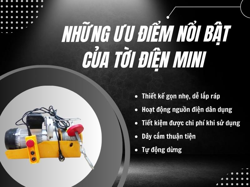 Ưu điểm vượt trội của máy tời điện mini bạn cần biết